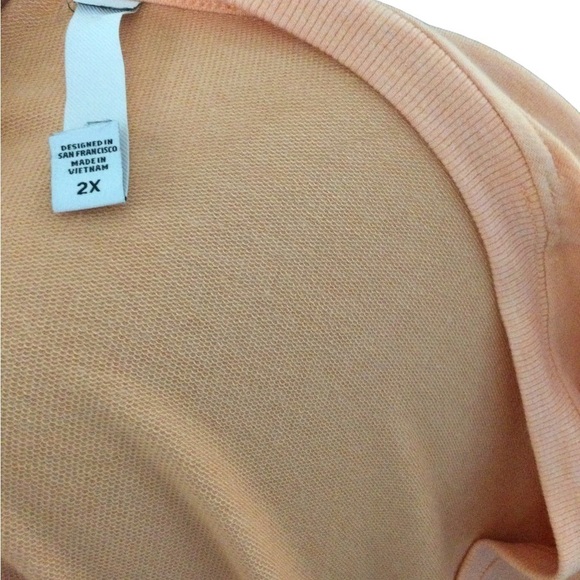 Athleta V Neck Sunrise Sweatshirt in Beach Peach Heather Plus Size 2X - Picture 14 of 14